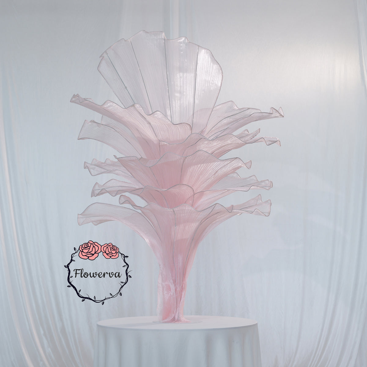 Flowerva Luxury Fabric Floral Centerpieces Handcrafted Wedding & Event Decor