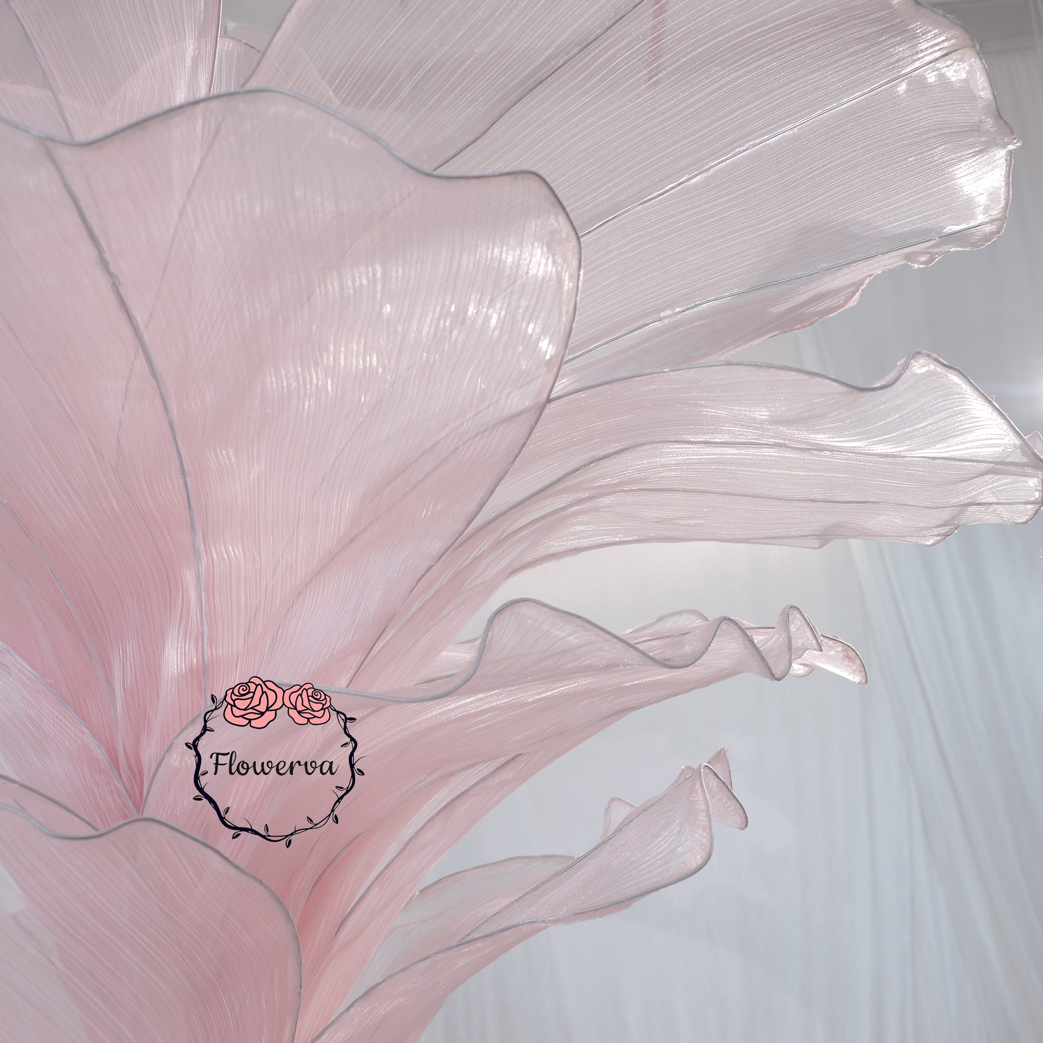 Flowerva Light Pink Table Flower Wedding Decoration (With Base)