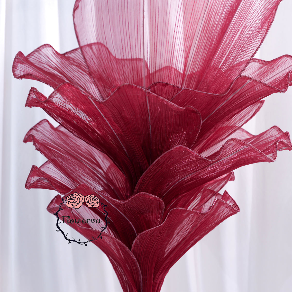 Flowerva Table Flower Wedding Decoration Wine red 100cm