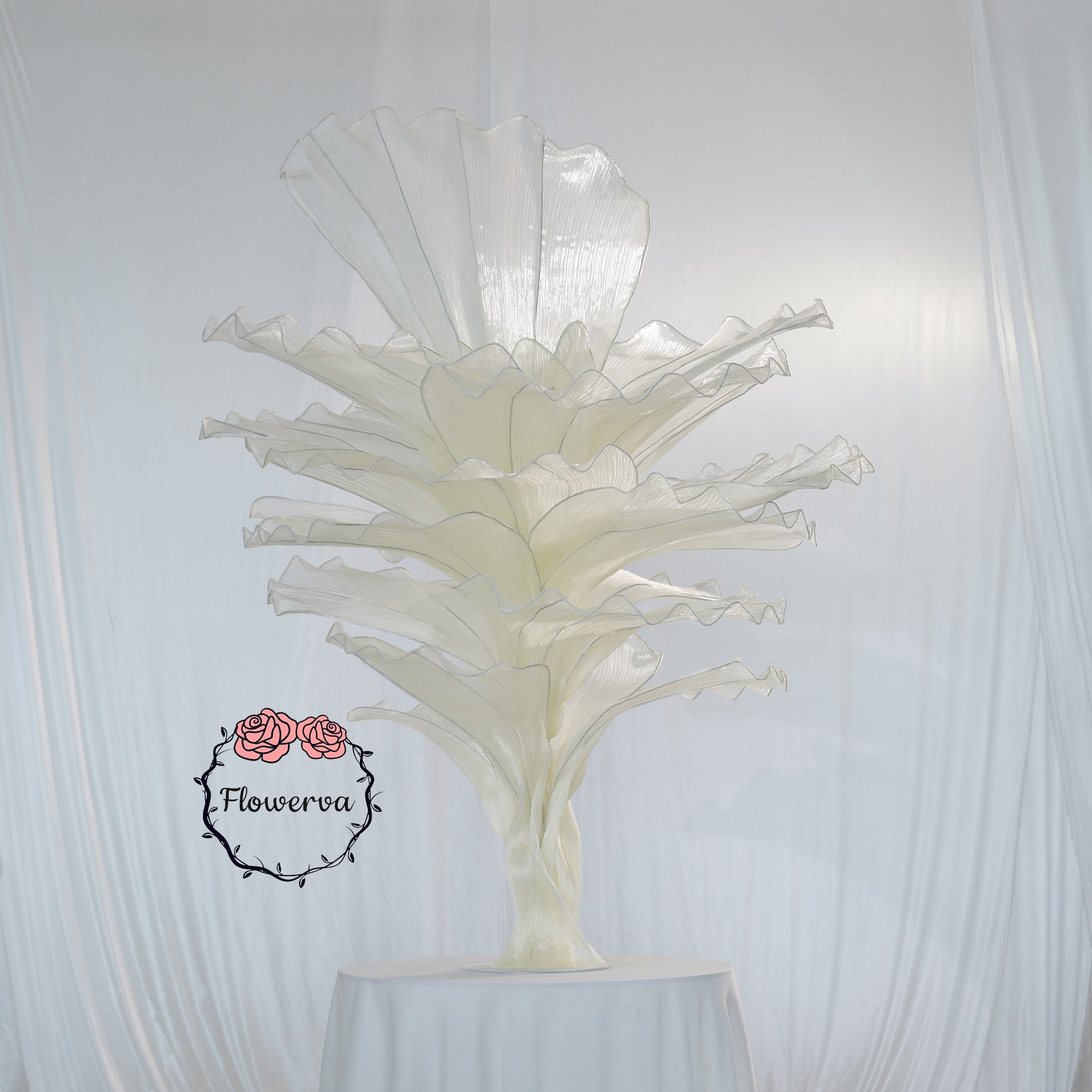 Flowerva Forever Blooming Wedding Home Art Installation Champagne