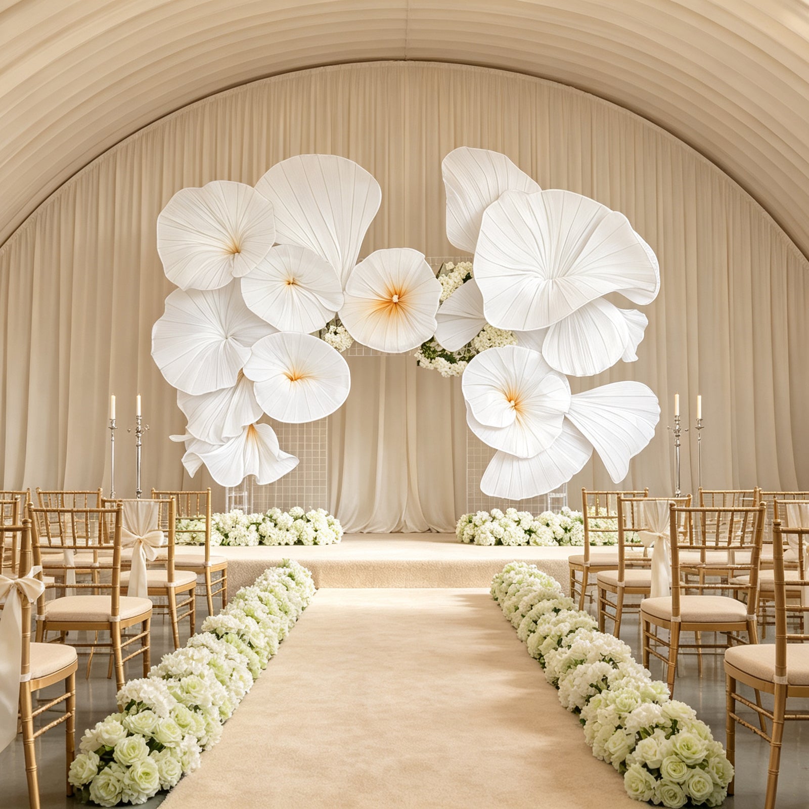 Flowerva Wisp Silhouette Form Arch Wedding Decoration(Without Base)