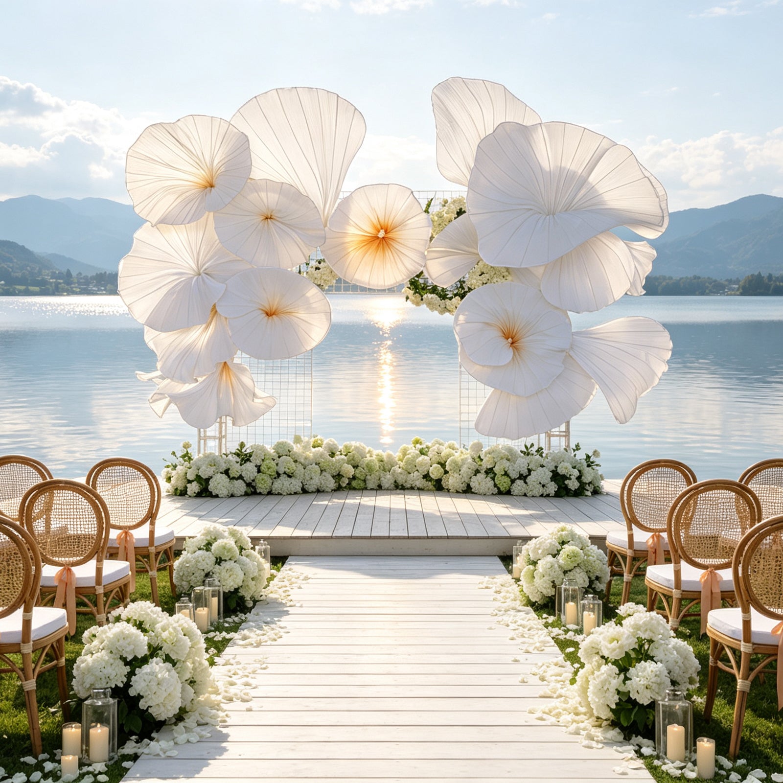 Flowerva Wisp Silhouette Form Arch Wedding Decoration(Without Base)
