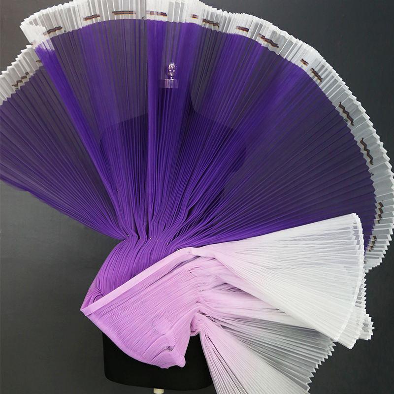 Gradient Pleated Hard Mesh Pleated Fabric Jersey Modeling Decorative Background Stage Design Fabric