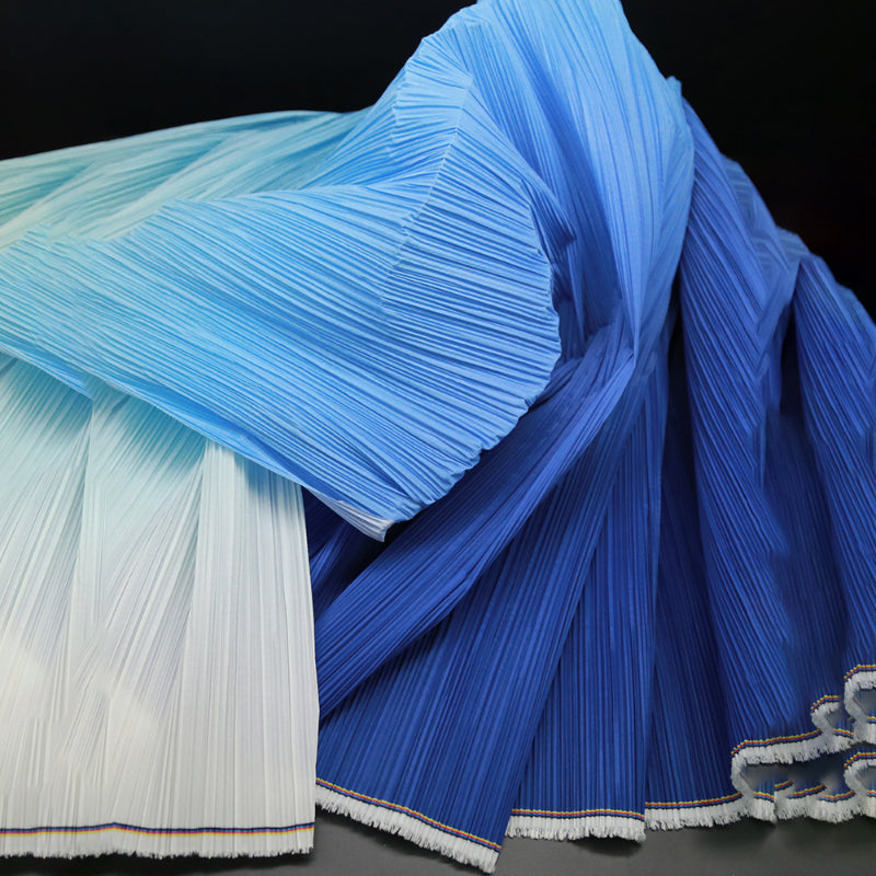 Flowerva Pleated Gradient Color Textured Fabric Handmade DIY Decoration
