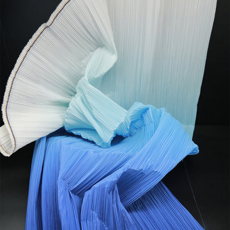 Flowerva Pleated Gradient Color Textured Fabric Handmade DIY Decoration