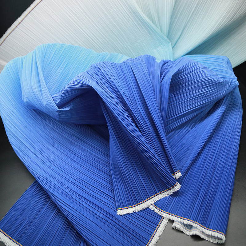 Flowerva Pleated Gradient Color Textured Fabric Handmade DIY Decoration