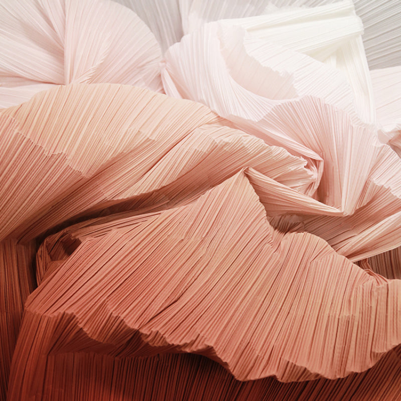 Flowerva Pleated Gradient Color Textured Fabric Handmade DIY Decoration