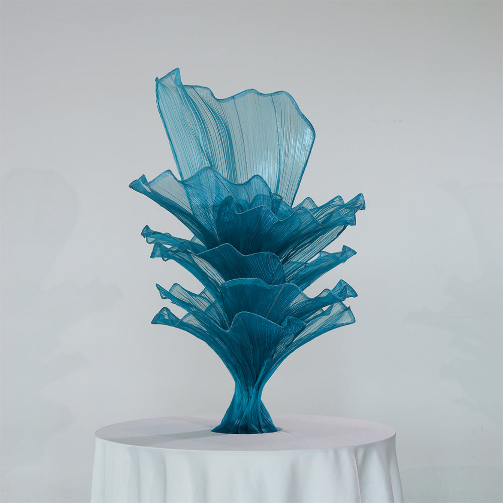 Flowerva "Ocean Love" Floral Installation Deep Lake Blue 100cm