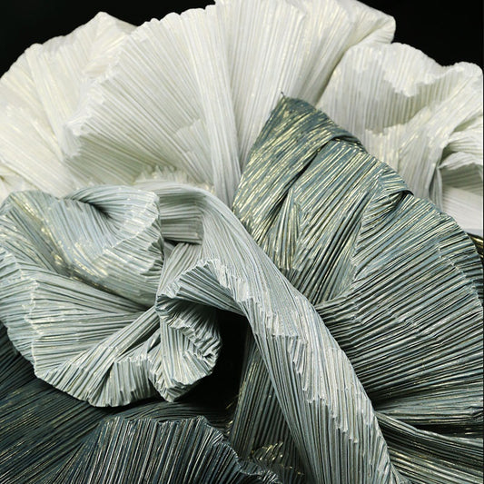 Gradient Hot Gold Stamping Wrinkle Pleating Texture Fabric Wedding Decoration