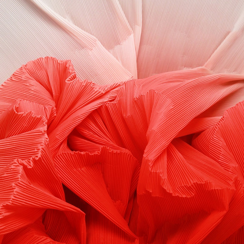 Flowerva Pleated Gradient Color Textured Fabric Handmade DIY Decoration