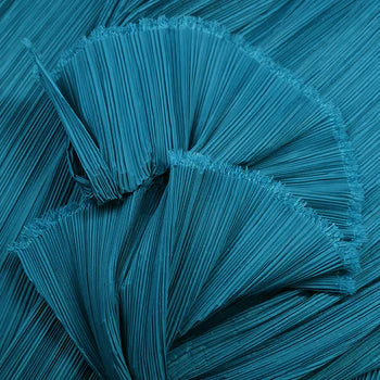 Flowerva Blue Wave Petal Style Pleated Decor Printmaking Fabric