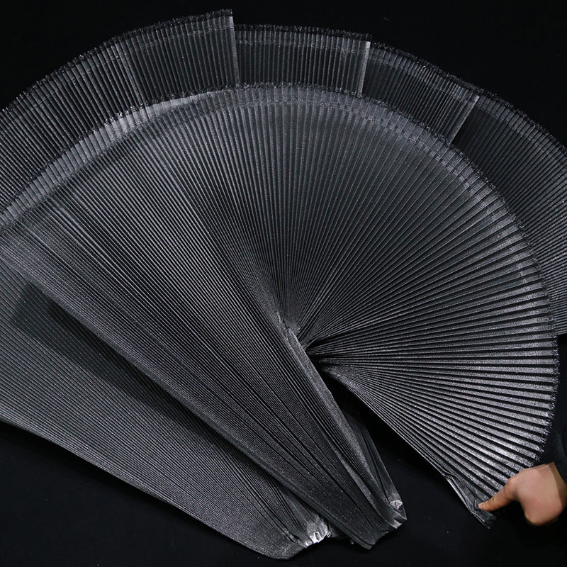 Flowerva Pearlescent Black Brilliant Fabric Wedding Stage Decoration