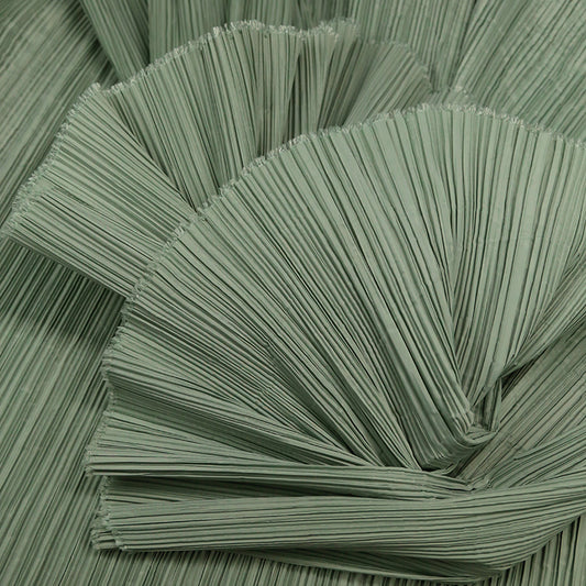 Flowerva Grey Green Flowerva Pleated Decoration Printmaking Fabric