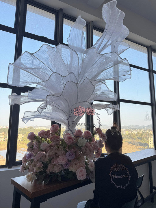 Flowerva Fabric Table Flower Wedding Decor(Without Flowers)
