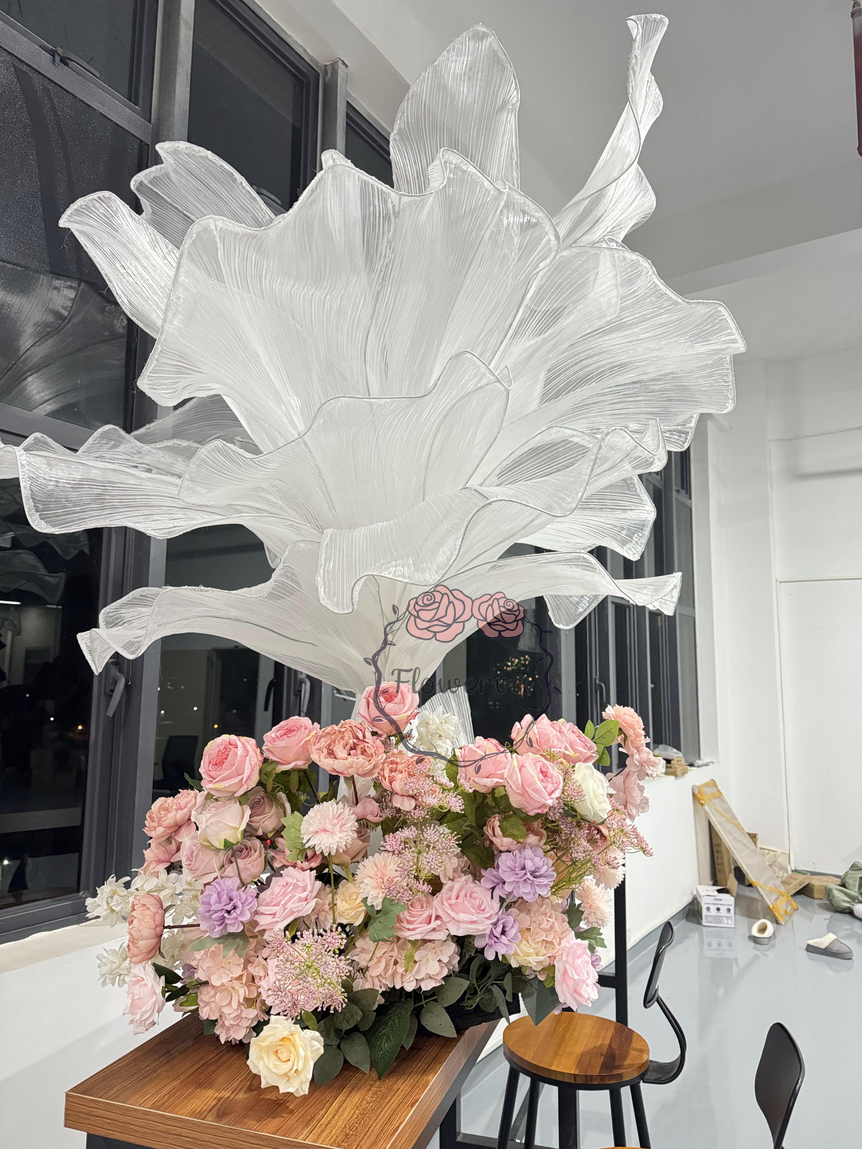 Flowerva Fabric Table Flower Wedding Decor(Without Flowers)