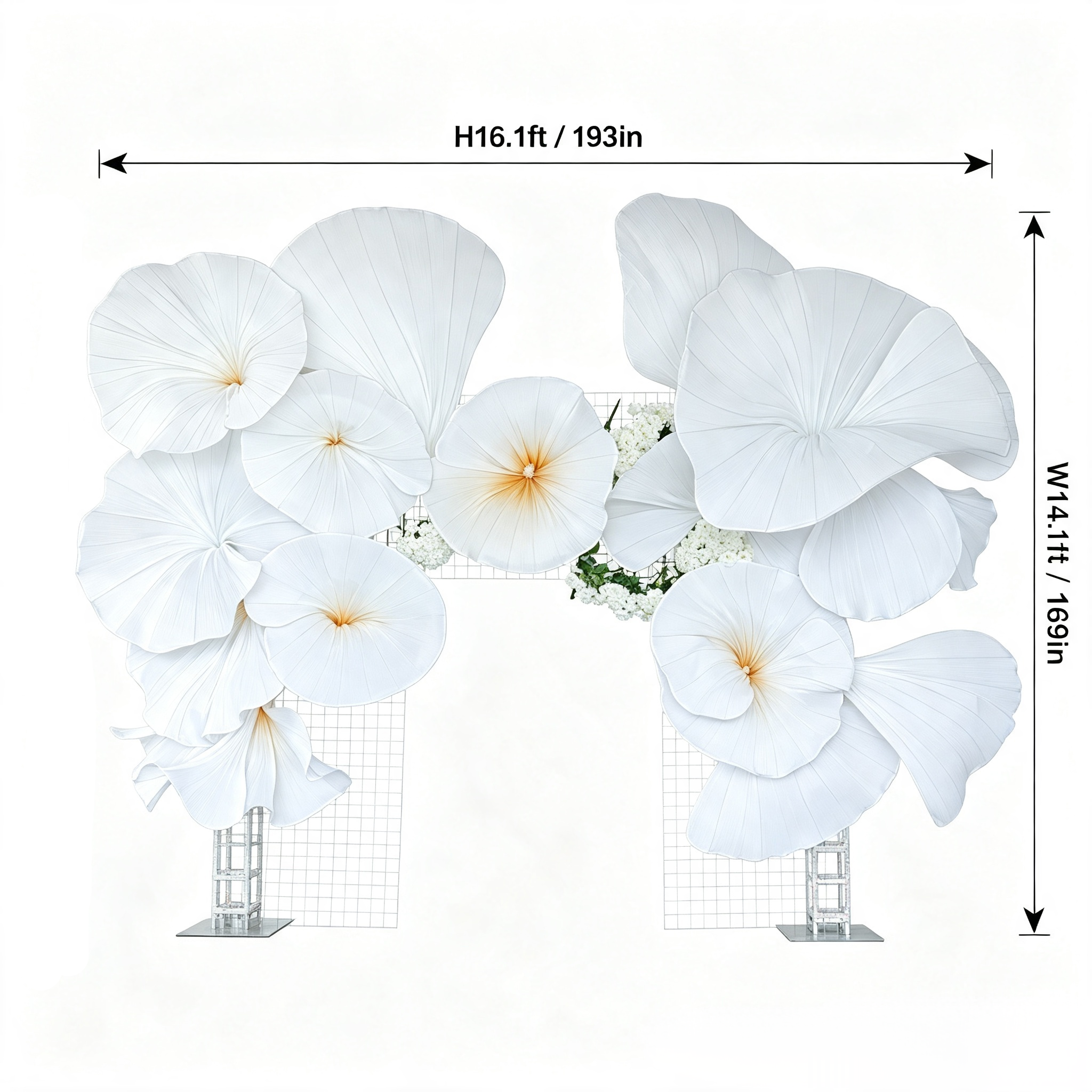 Flowerva Wisp Silhouette Form Arch Wedding Decoration(Without Base)
