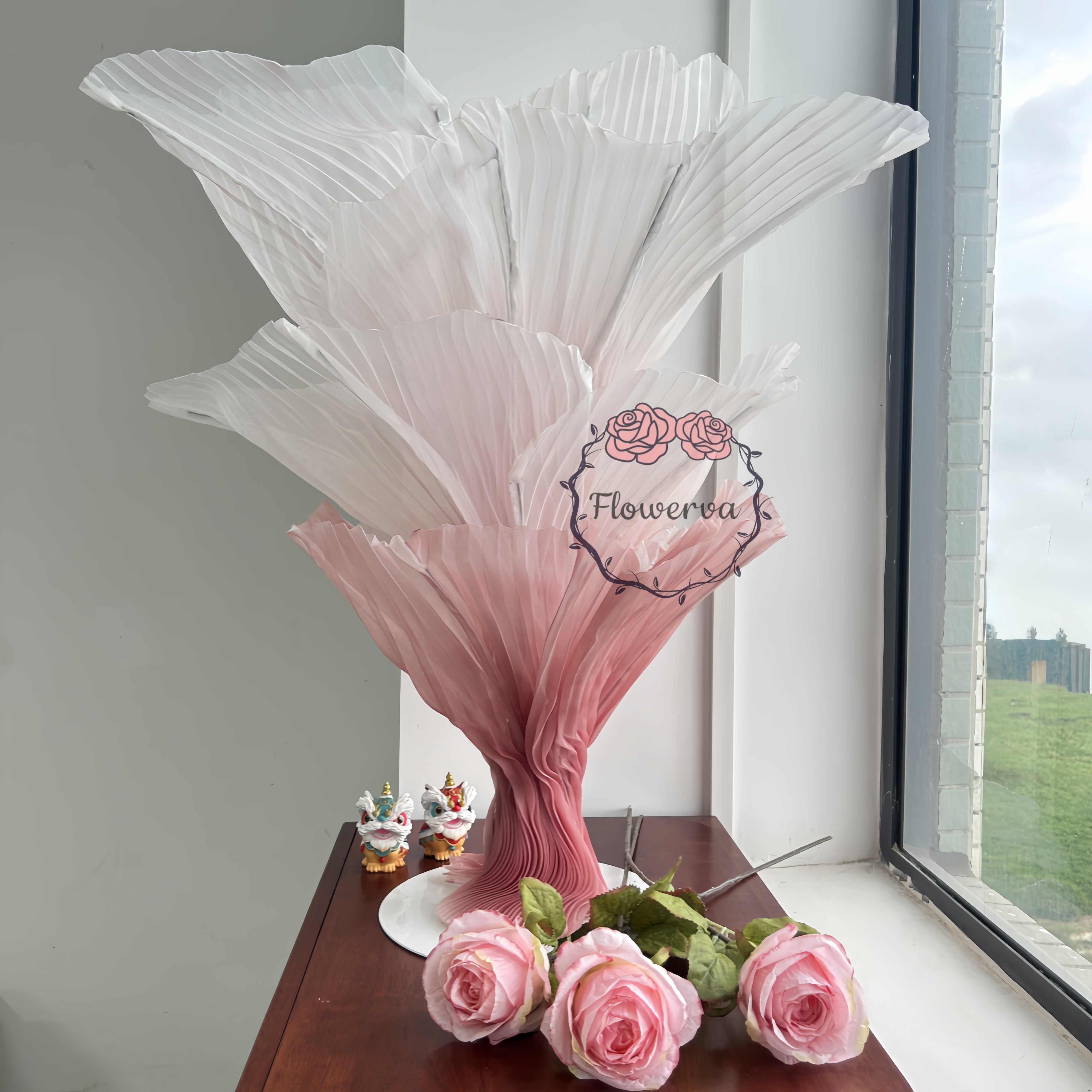 Flowerva "Romantic Light" Table Flower Wedding Decoration/Home Decor