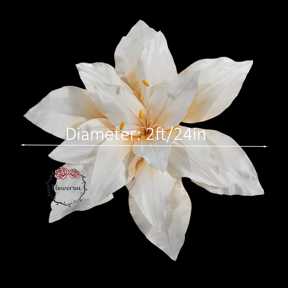Flowerva Dew Sunrise Lily Fabric Flower Decor(Flower Only)