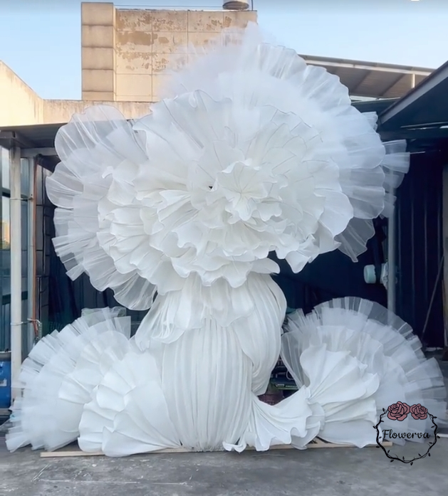 Flowerva Cloud Petal Giant White Fabric Floral Wedding Decor