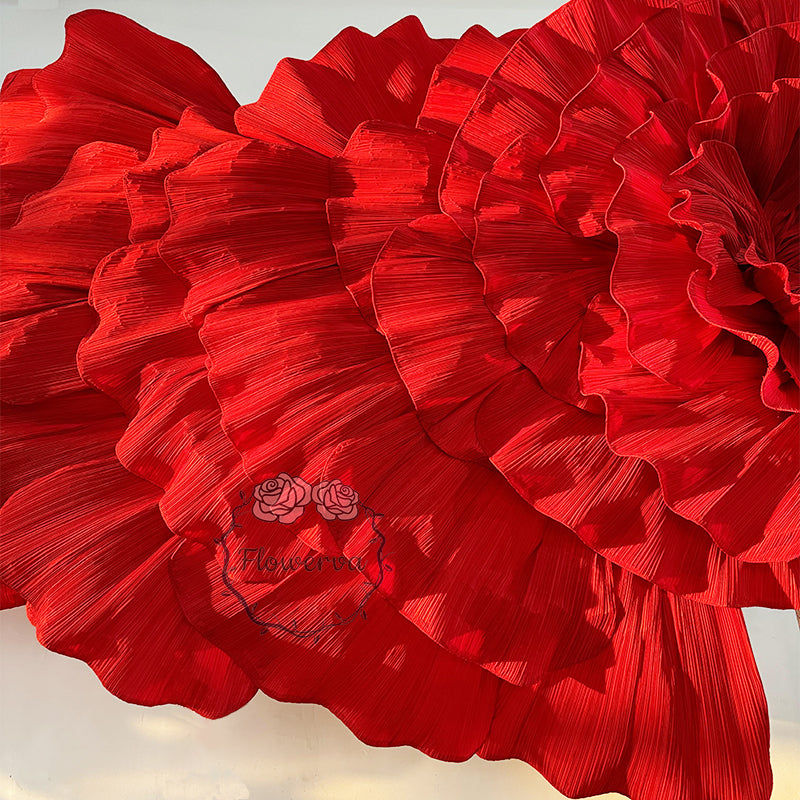 Flowerva Giant Red Floral Wedding Backdrop