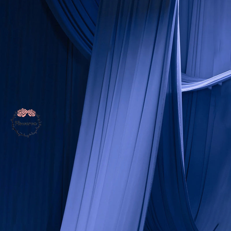 Flowerva Royal Blue Elastic Milk Silk Drapery Wedding Banquet Decoration #94