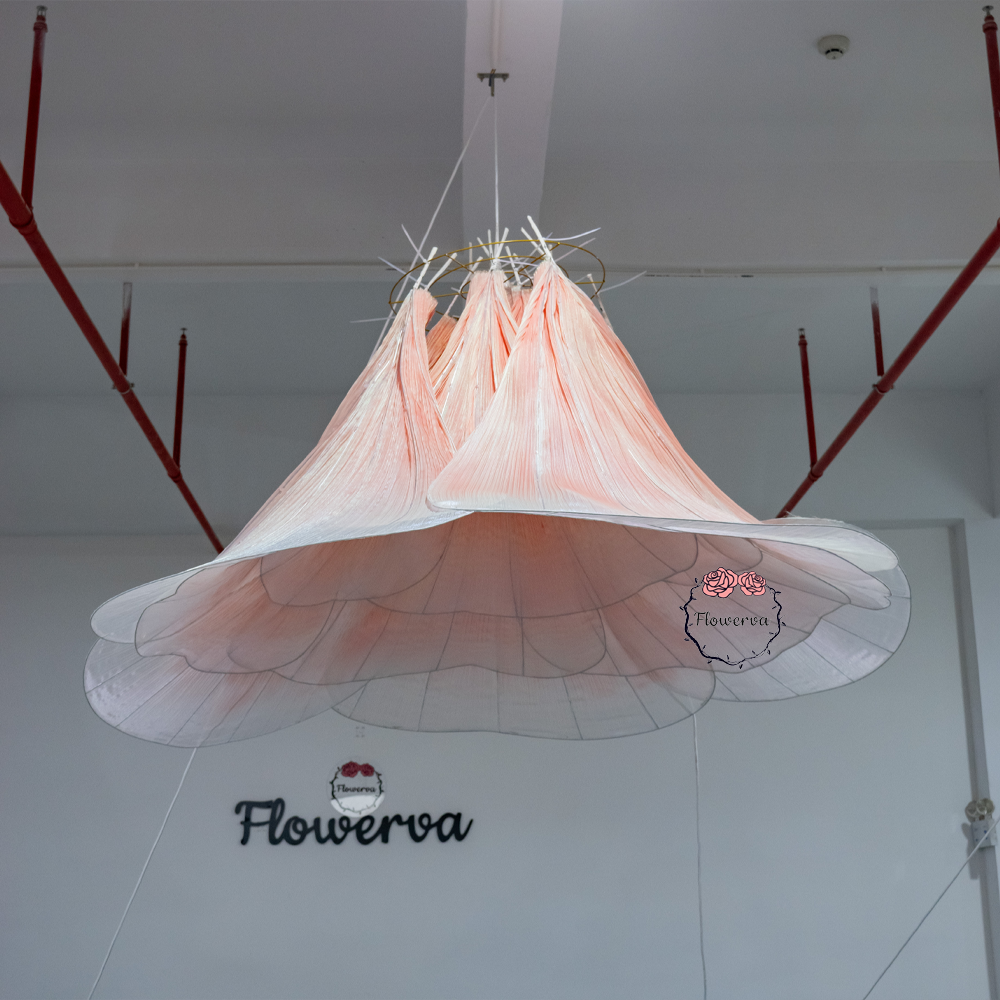 Flowerva Blush Giant Fabric Rose – 3D Wedding Event Floral Decor