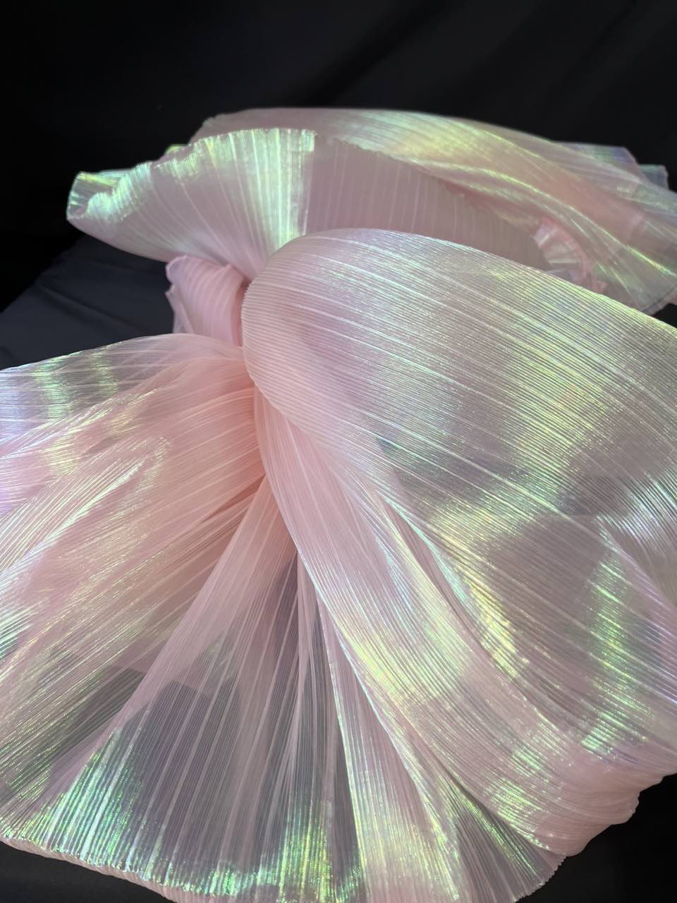 Tissu Organza plissé Texture sirène, décoration de mariage, conception de robe de mariée