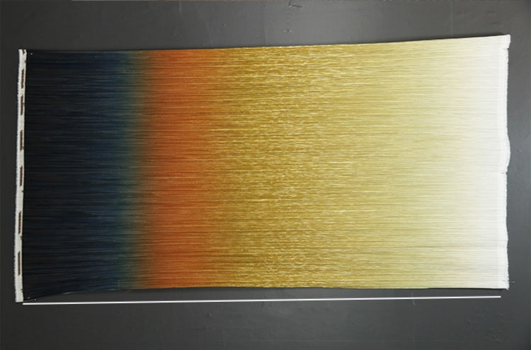 Flowerva Gradient Yellow Orange Blue Hot Gold Stamping Wrinkle Pleating Texture Fabric Wedding Decoration