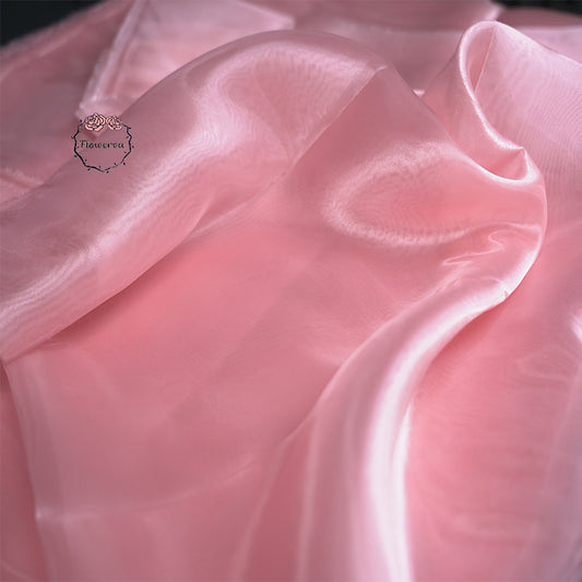 Flowerva Solid Color Silk Organza Thin Soft Wedding Decoration Dress Design Fabric