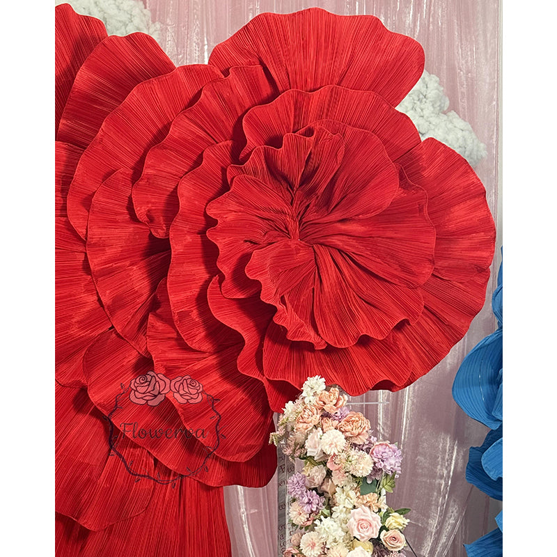 Flowerva Giant Red Floral Wedding Backdrop
