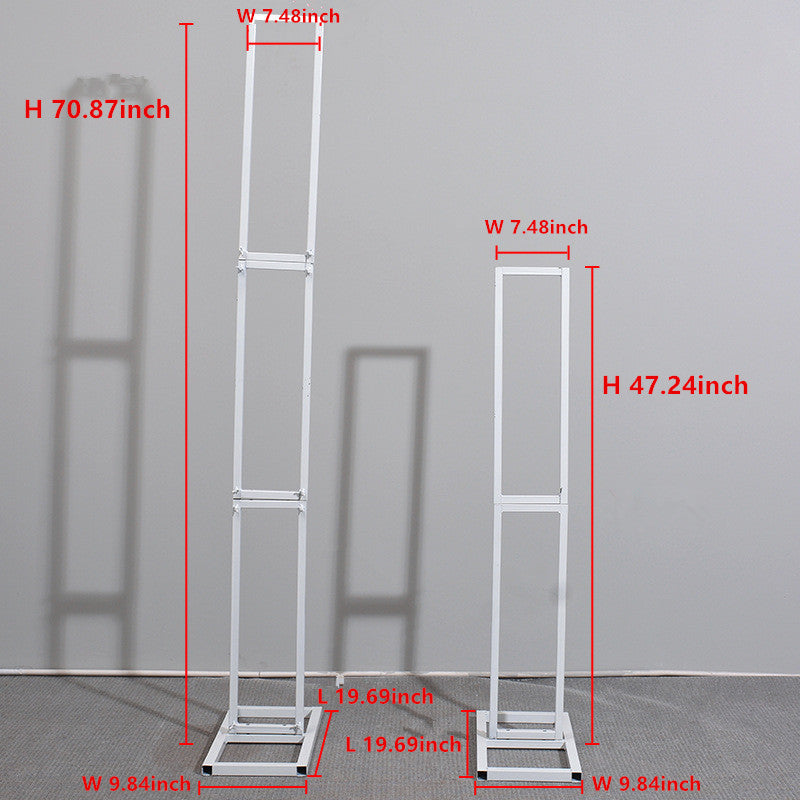 Cake Tower Decoration Blue Simulated Flower Window Exhibition Hall Commercial Beauty Chen Guide Road Flower Arch Ox Horn Frame with Flower Pairs