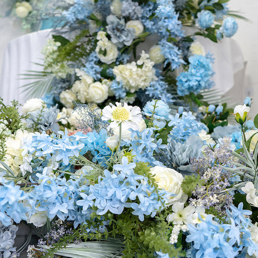 Flowerva Blue Elegant Floor Flower Arrangements