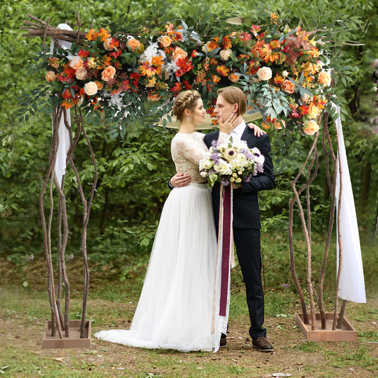 Flowerva New 5D Black Feather Fabric Flower Wall Wedding Backdrop Decor Birthday Party Event Props Window Display Cloth Green Plants Wall