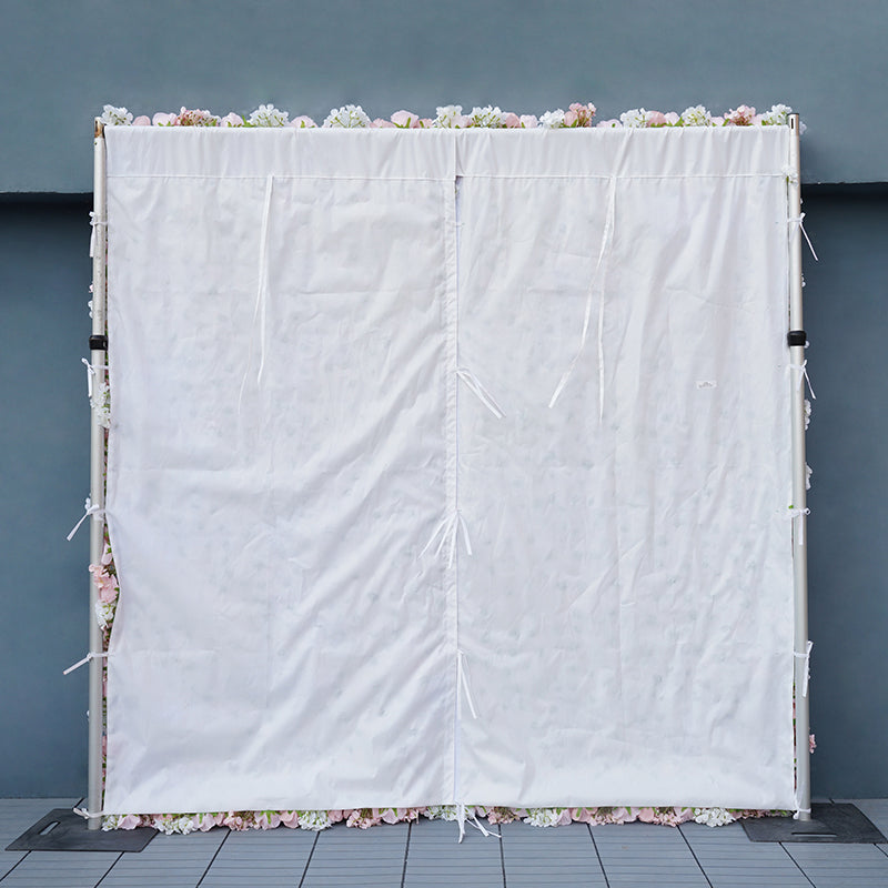 Flowerva nouveau 5D noir plume tissu fleur mur de mariage toile de fond décor fête d'anniversaire événement accessoires fenêtre affichage tissu vert plantes mur