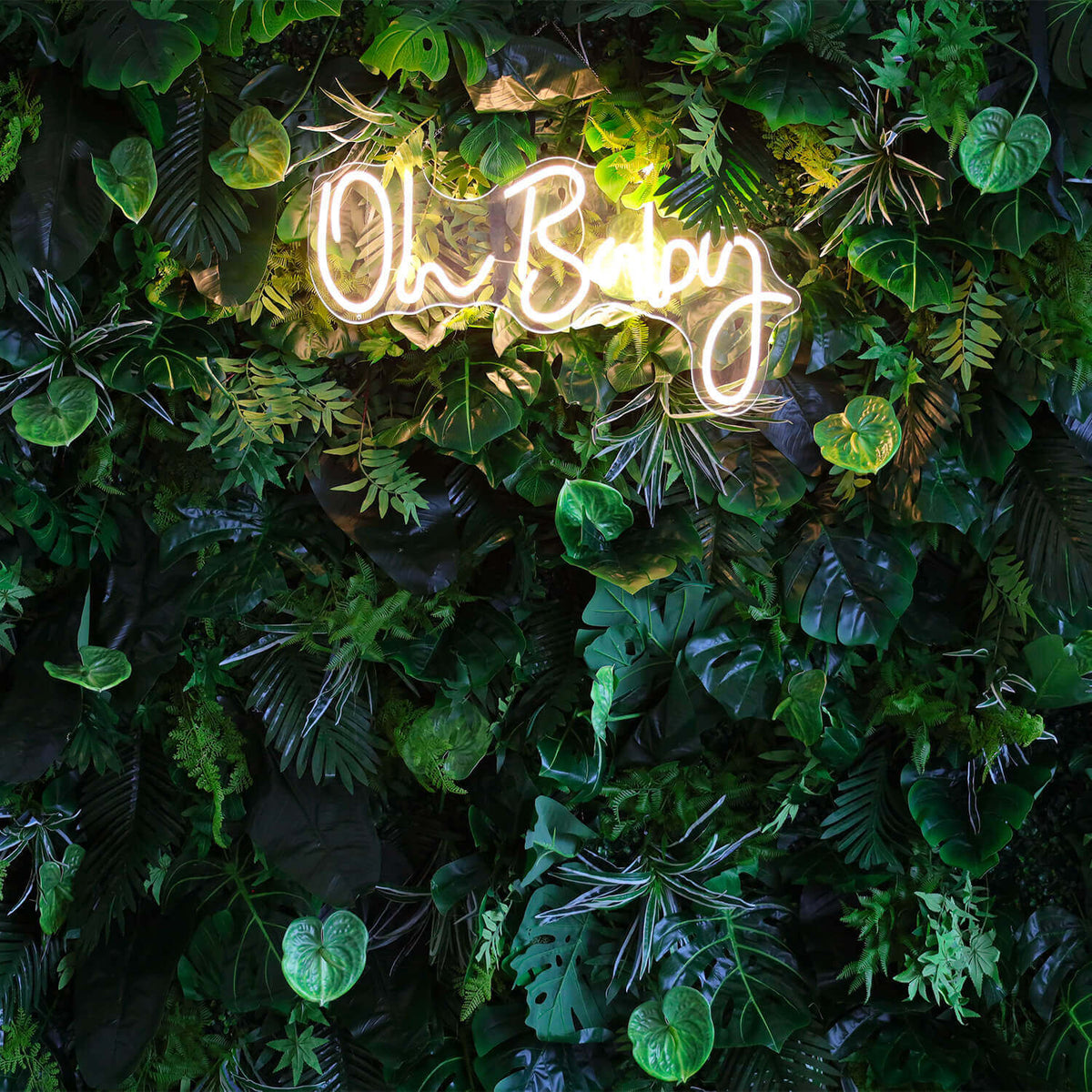 Flowerva Enchanting Verdant Green Floral Wall Decor Party Stage Floor Flower Arrangement