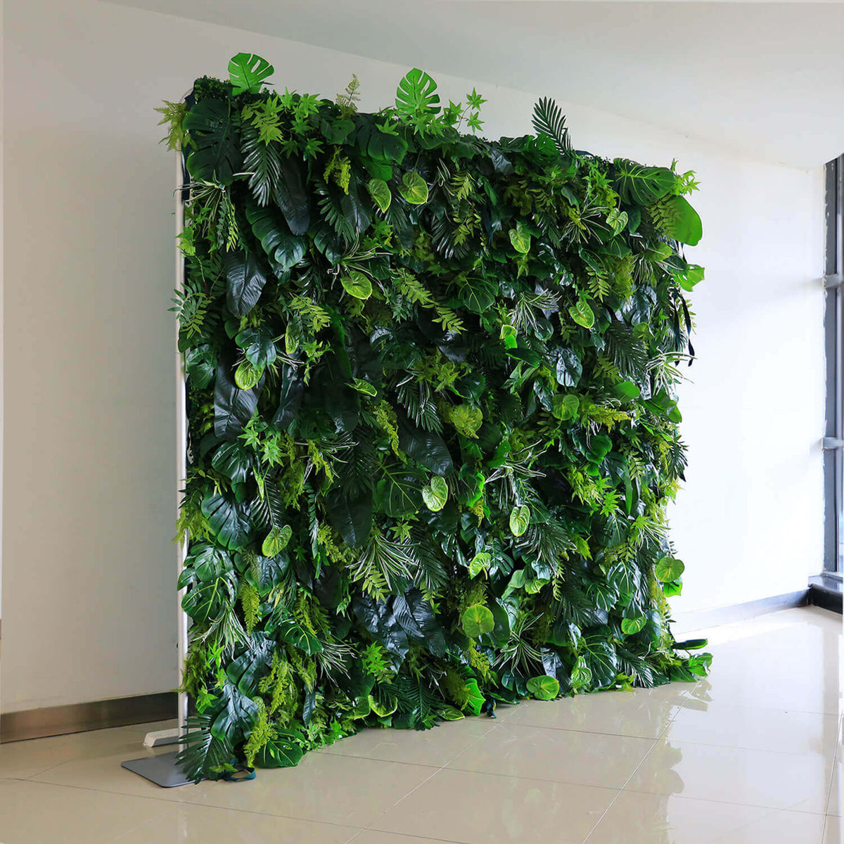 Flowerva Enchanting Verdant Green Floral Wall Decor Party Stage Floor Flower Arrangement
