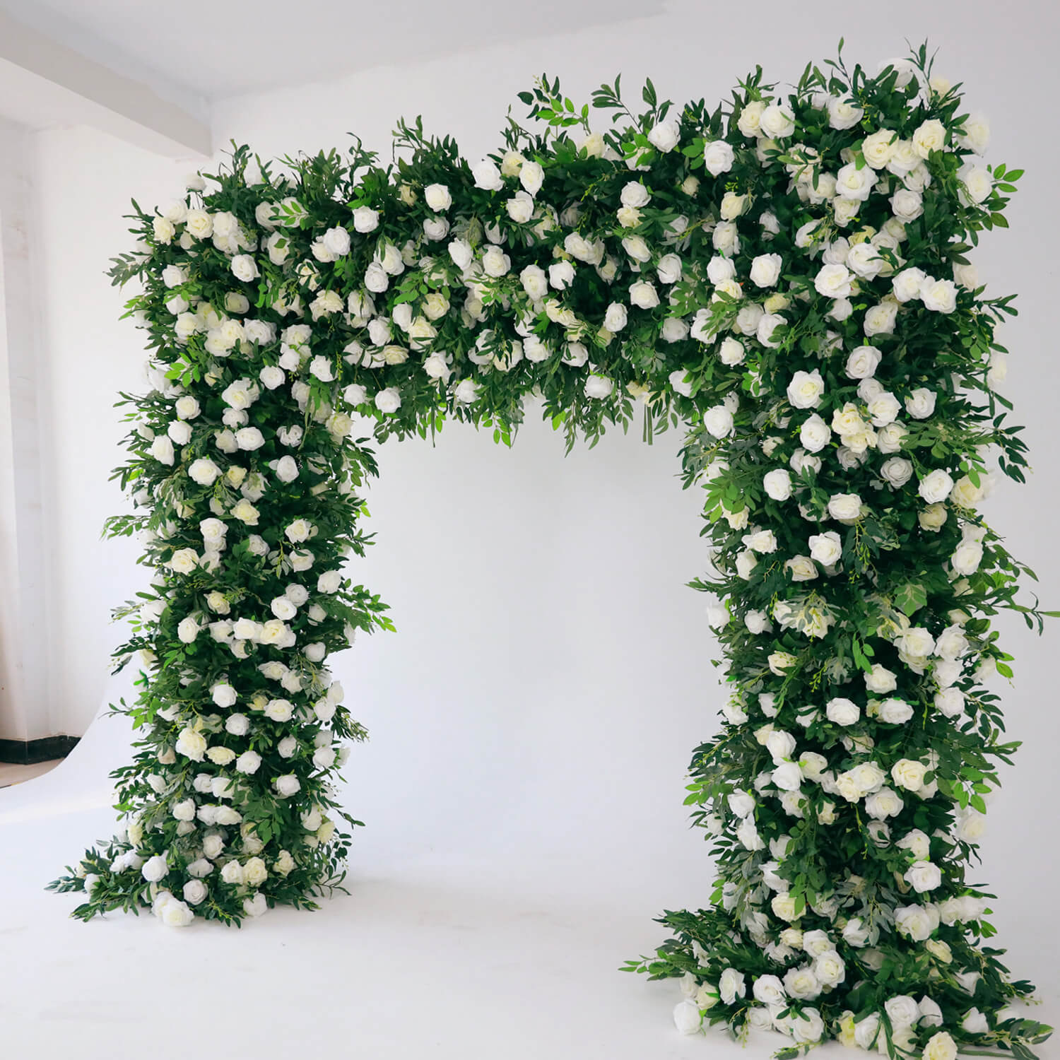Flowerva Enchanting Verdant Green Arch Floral Wall Wedding Party Decor