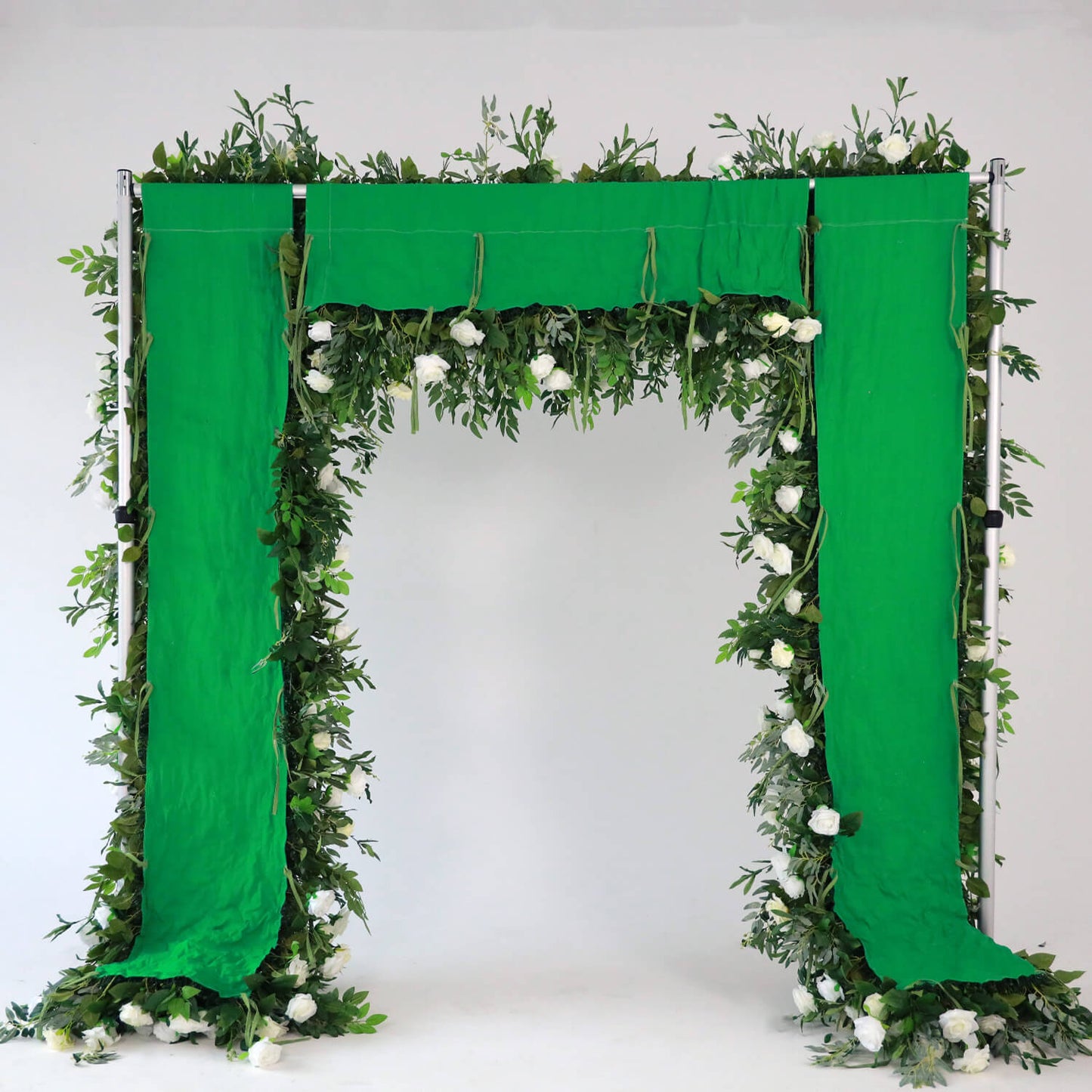 Flowerva Enchanting Verdant Green Arch Floral Wall Wedding Party Decor