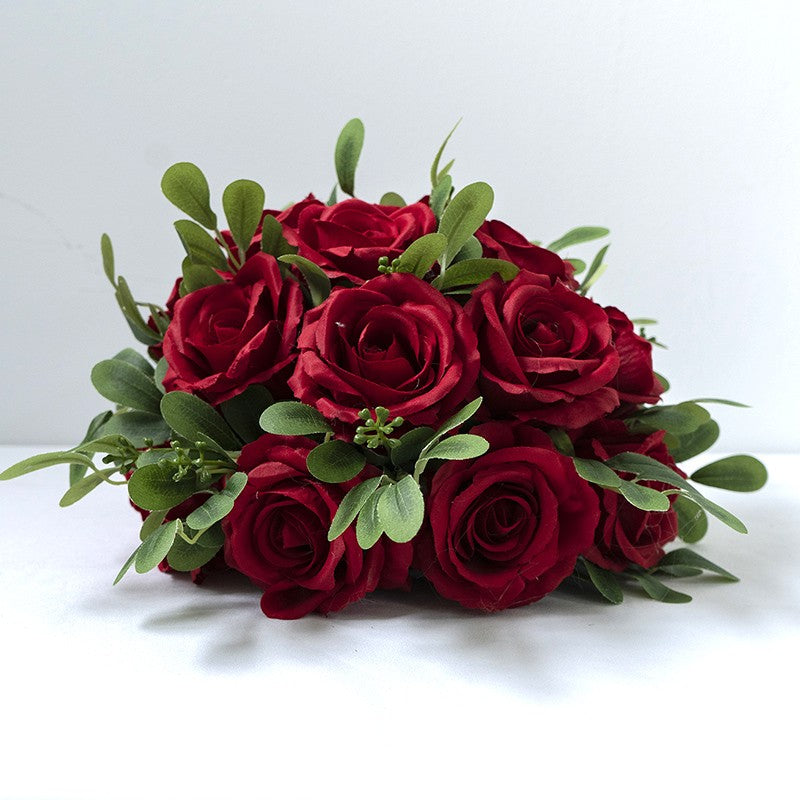 Flowerva Pastoral 30cm Rose Flower Ball Wedding Party Table Center Bonquet Arrangemen