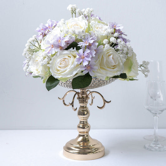 Flowerva Pastoral 30cm Rose Flower Ball Wedding Party Table Center Bonquet Arrangemen