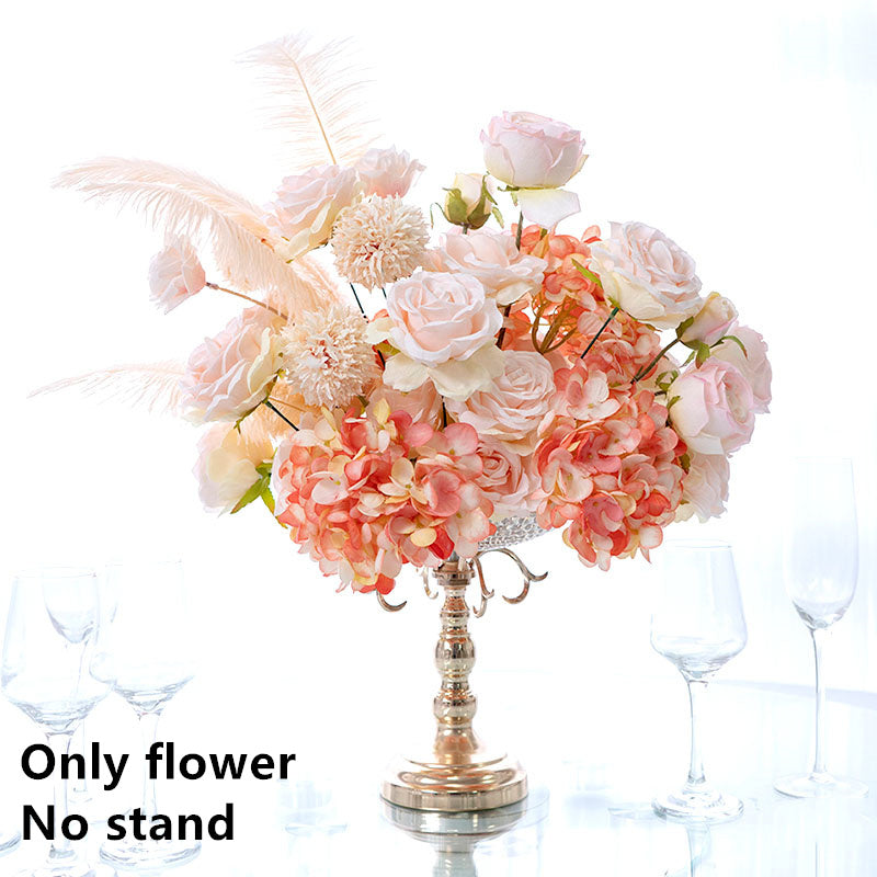 Flowerva Artificial Feather Rose Bouquets Wedding Dessert Table Centerpieces Flower Bouquets