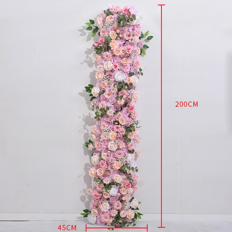 Flowerva Wedding Long Table Flower Decoration Arrangement Simulation Rose Wall