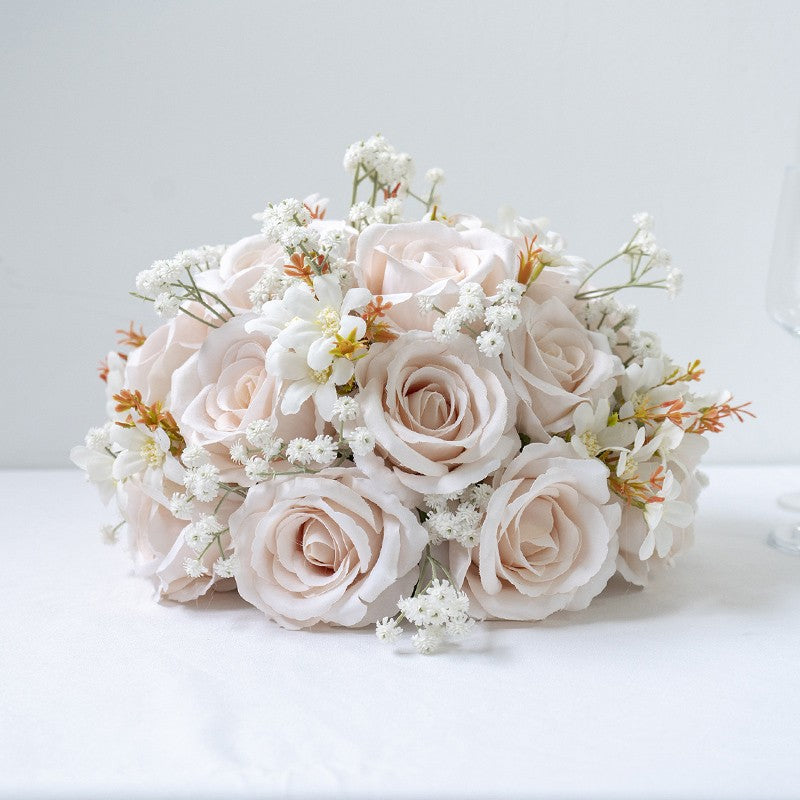 Flowerva Pastoral 30cm Rose Flower Ball Wedding Party Table Center Bonquet Arrangemen