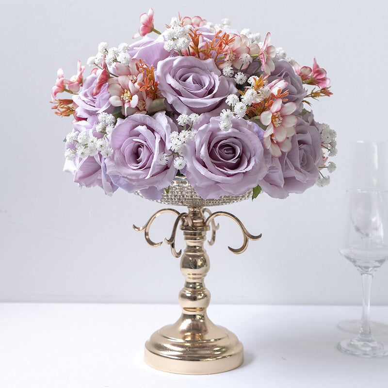 Flowerva Pastoral 30cm Rose Flower Ball Wedding Party Table Center Bonquet Arrangemen