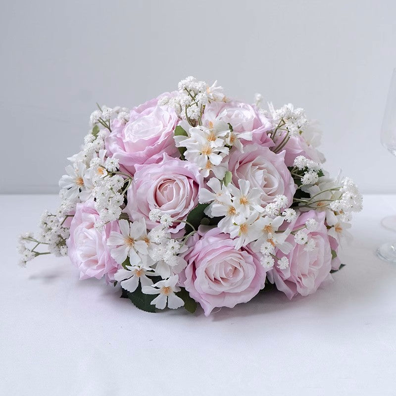 Flowerva Pastoral 30cm Rose Flower Ball Wedding Party Table Center Bonquet Arrangemen