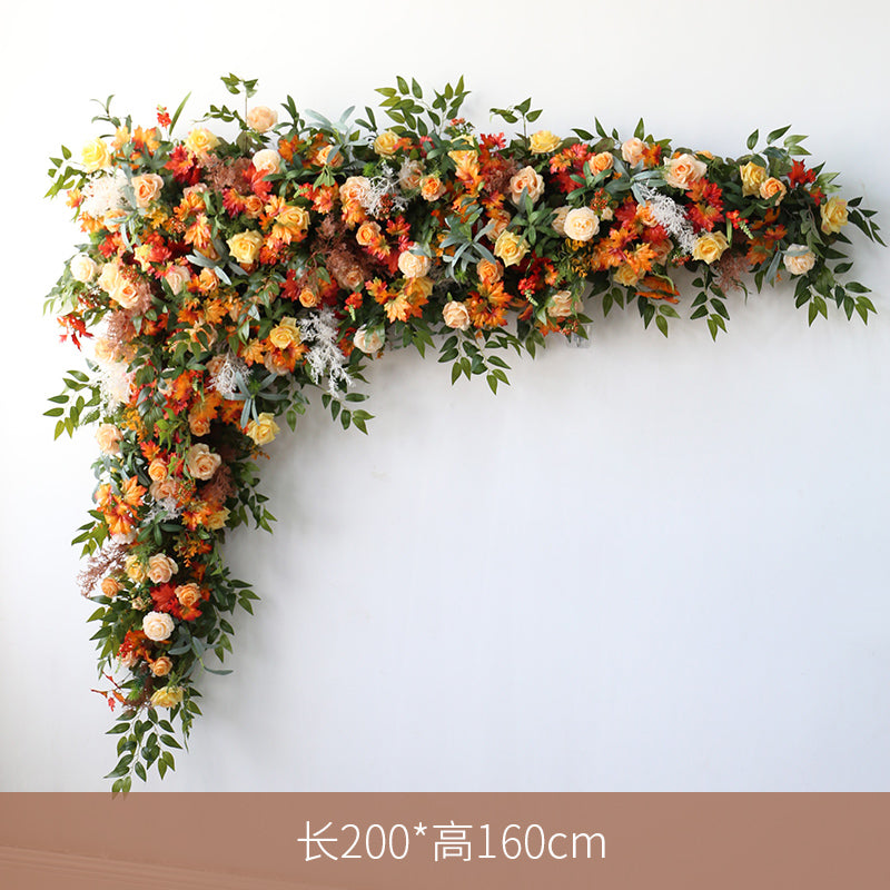 Flowerva New 5D Black Feather Fabric Flower Wall Wedding Backdrop Decor Birthday Party Event Props Window Display Cloth Green Plants Wall