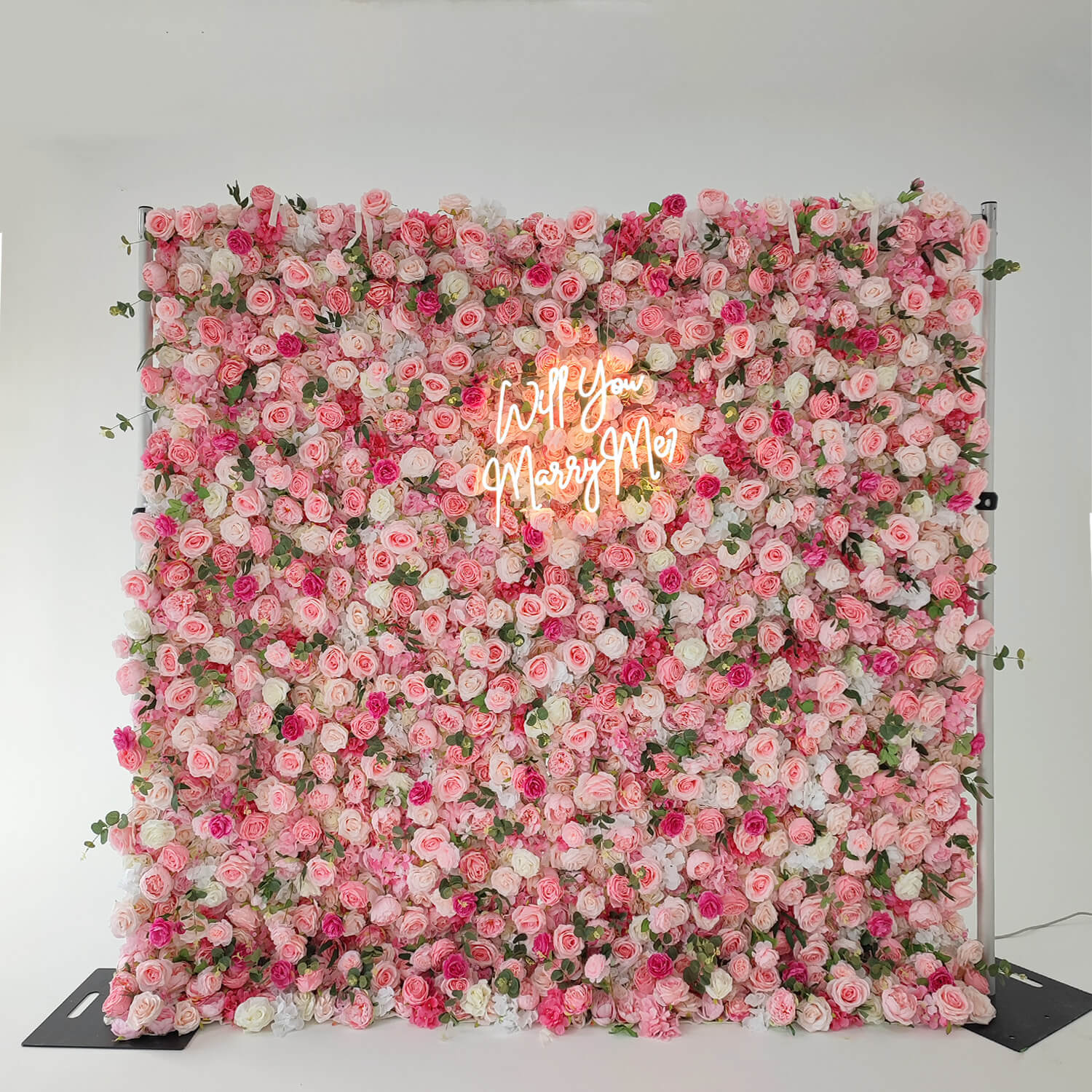 Flowerva Pink Romantic Blooms Wedding Floral Wall Scene Decor