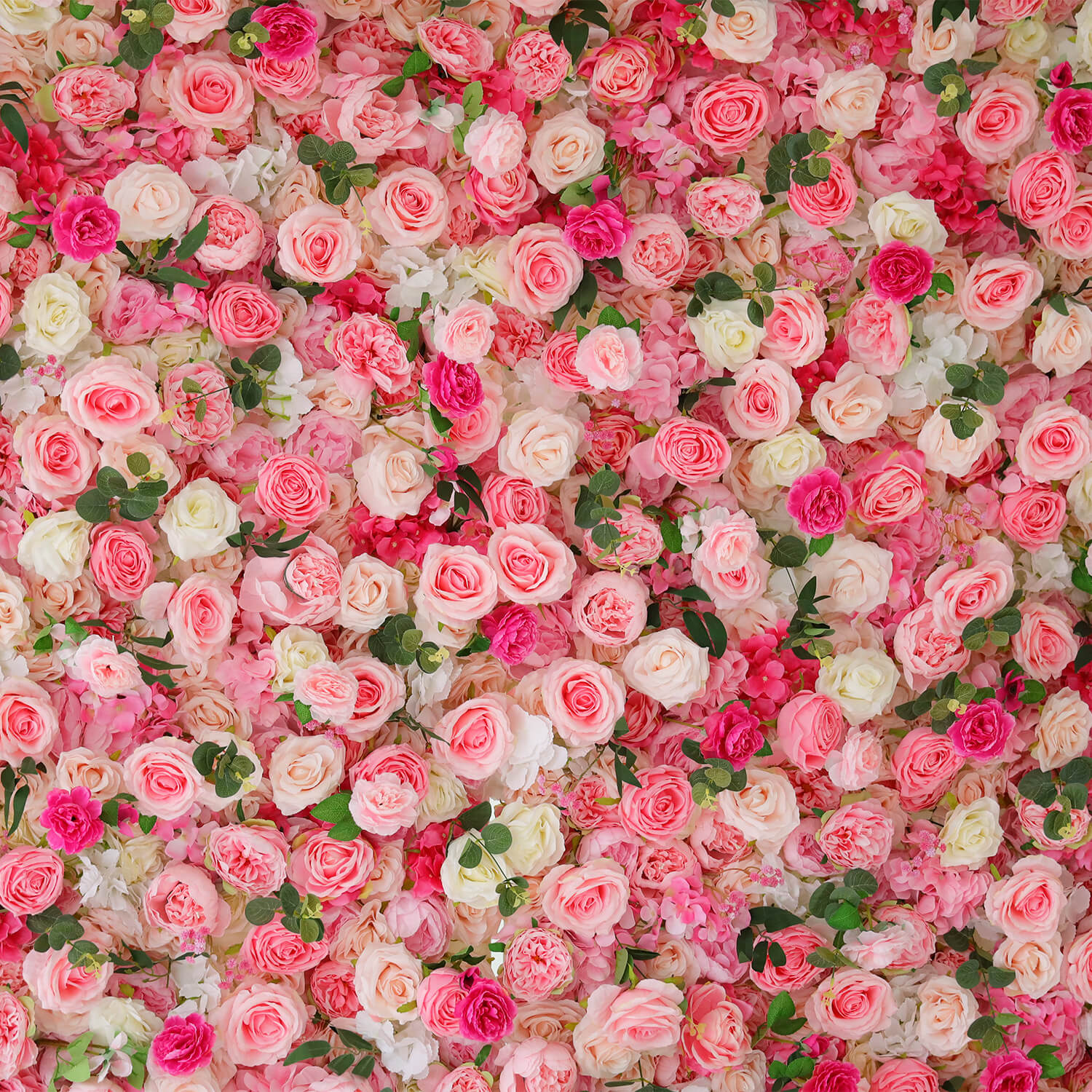 Flowerva Pink Romantic Blooms Wedding Floral Wall Scene Decor