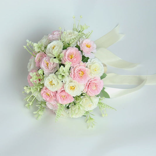 Flowerva Blush Pink Rose Handheld Bouquet Floral