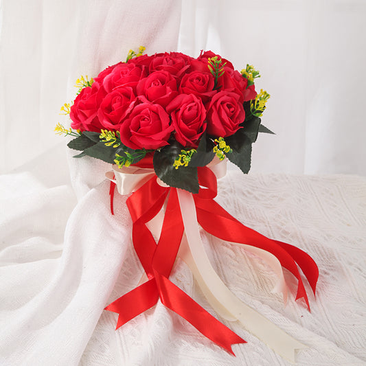 Flowerva Red Rose Wedding Decoration Background Kt Board Floral Wall Hanging Pointed Flower Wedding Arrangement Wall Flowers